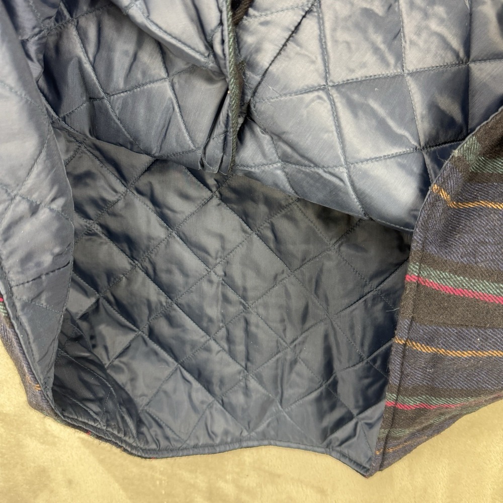VTG‎ 90s Wool Quilted Shacket Jacket Mens Large Striped Outdoorsman Cabin Core - Picture 7 of 9